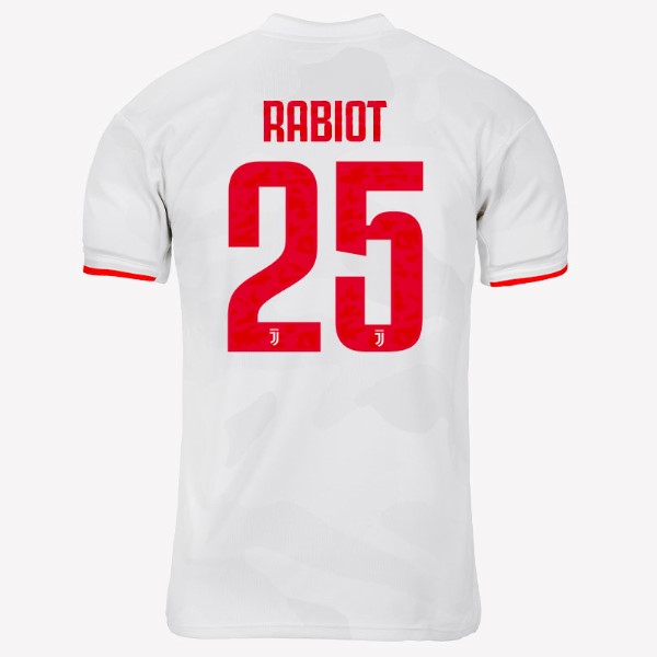 Camiseta Juventus NO.25 Rabiot 2ª 2019 2020 Gris Blanco